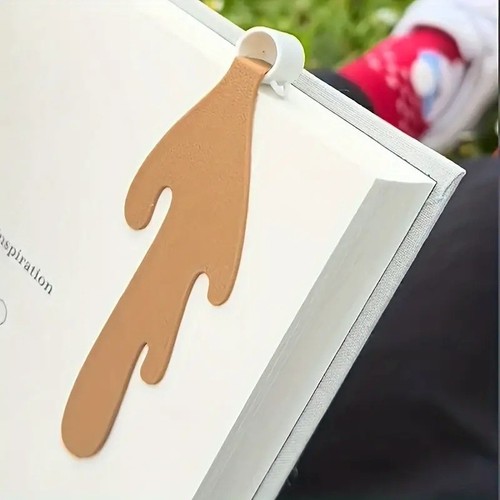 Leather coffee cup bookmark - cup,