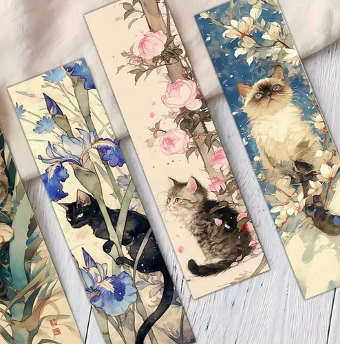 Bookmarks oriental style cat - -,