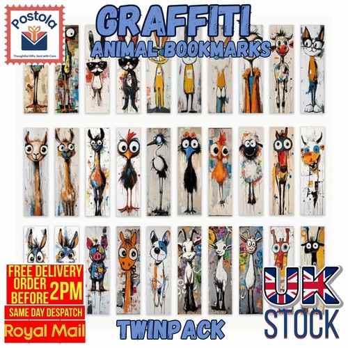Graffiti animal bookmarks twin - animal,