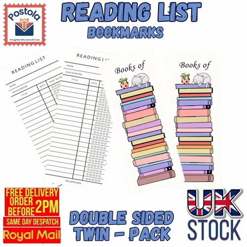 Reading list bookmarks twin - reading,