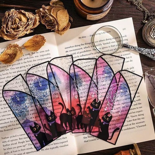 6pcs transparent black cat - 6pcs,