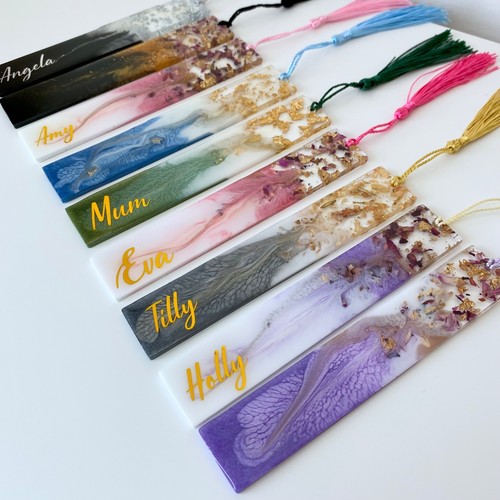 Personalised resin bookmark - personalised,