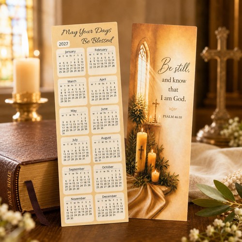 Christian bookmark calendar - christian,