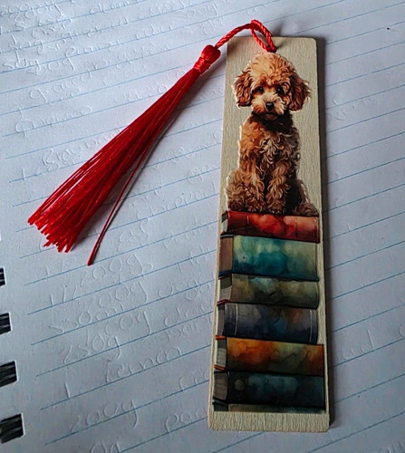 Wooden cockapoo bookmark - wooden,