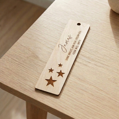 Personalised wooden bookmark - personalised,