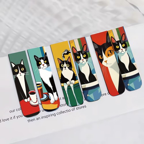 5pcs cat magnetic bookmarks - cat,