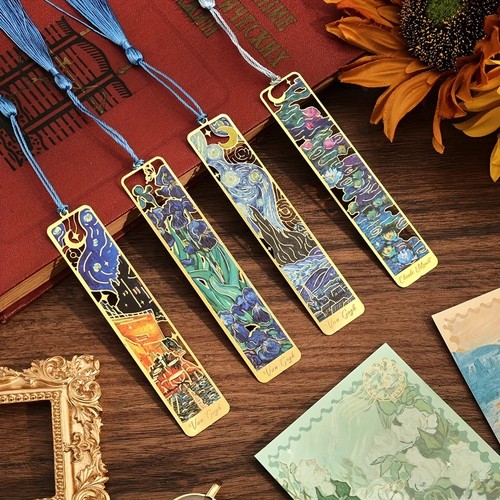 Metal art bookmark tassel - metal,