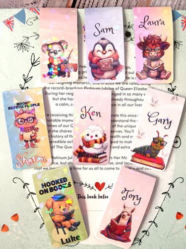 Personalised magnetic bookmark - personalised,