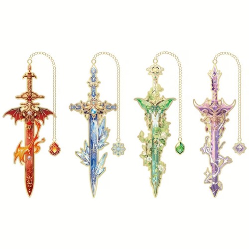 4pcs fantasy sword metal - 4pcs,