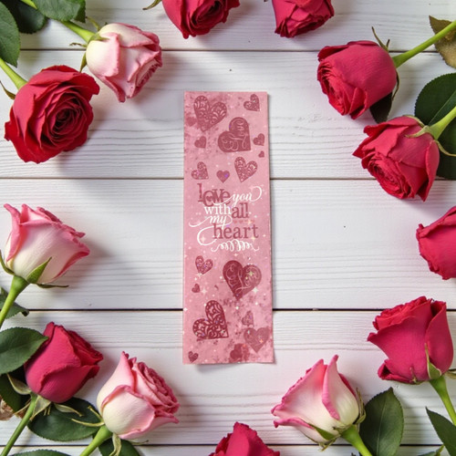 Romantic sparkle bookmark - romantic,