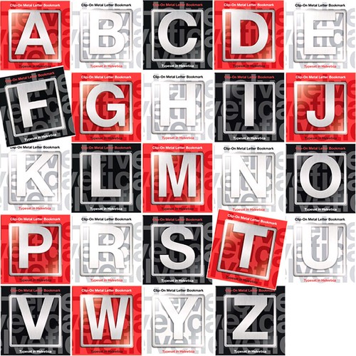 Alphabet metal clip - alphabet,