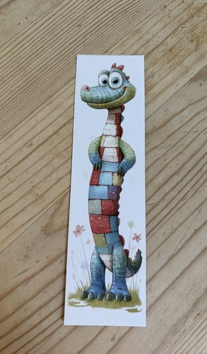 Patchwork crocodile bookmark - crocodile,
