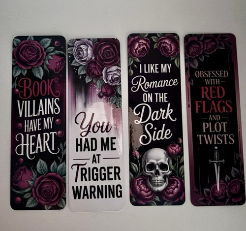 Dark romance bookmarks set - romance,