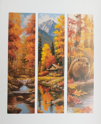 Printed bookmark set pieces - printed,