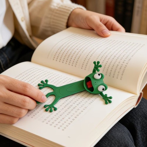 Cartoon frog bookmark - cartoon,