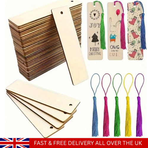 70pcs wooden blank bookmarks - blank,