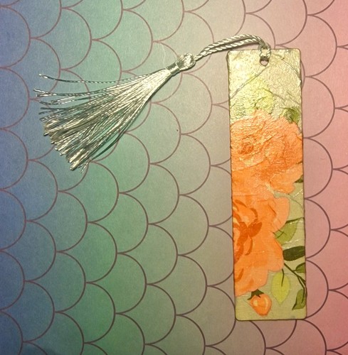 Decoupaged tassel bookmark - decoupaged,