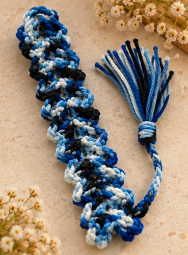 Braided cord bookmark with - braided,