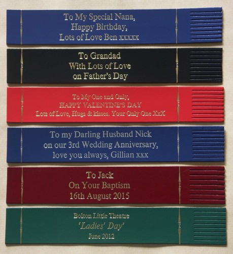 Personalised leather bookmark - personalised,