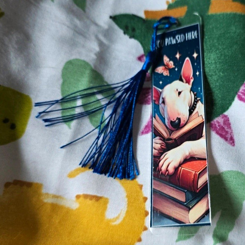 Bull terrier bookmark - terrier,