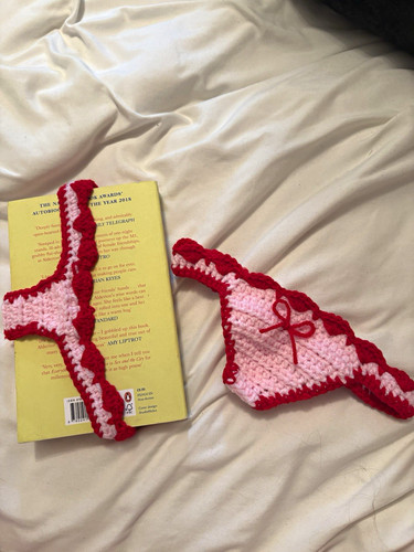Crochet bikini bookmark - bikini,