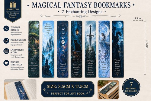 Fantasy bookmarks dragon - fantasy,