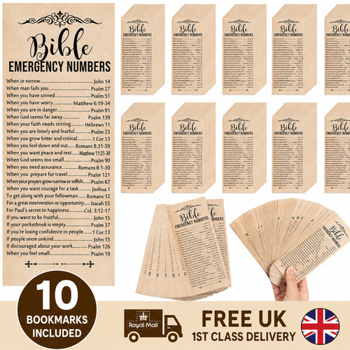 Bible bookmarks emergency - bible,