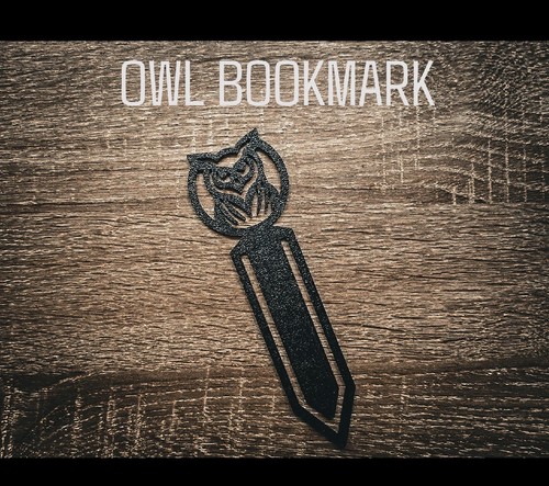 Black owl bookmark for book - owl,