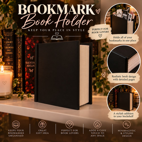 Printed book bookmark - 3d,