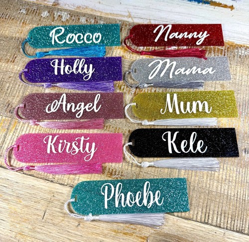 Personalised bookmark glitter - personalised,