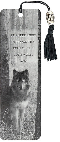 Wolf beaded bookmark - wolf,