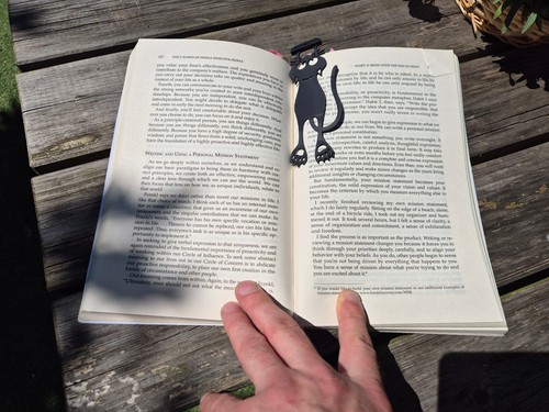 Black cat bookmark book - bookmark, holder