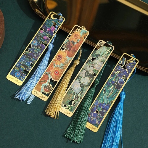 Metal art bookmark tassel - metal,